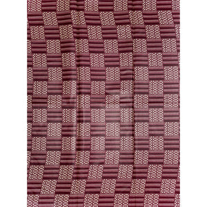 Wax Pagne Africain  BORDEAUX / BEIGE