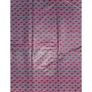 Wax Pagne Africain BORDEAUX / BLEU CIEL