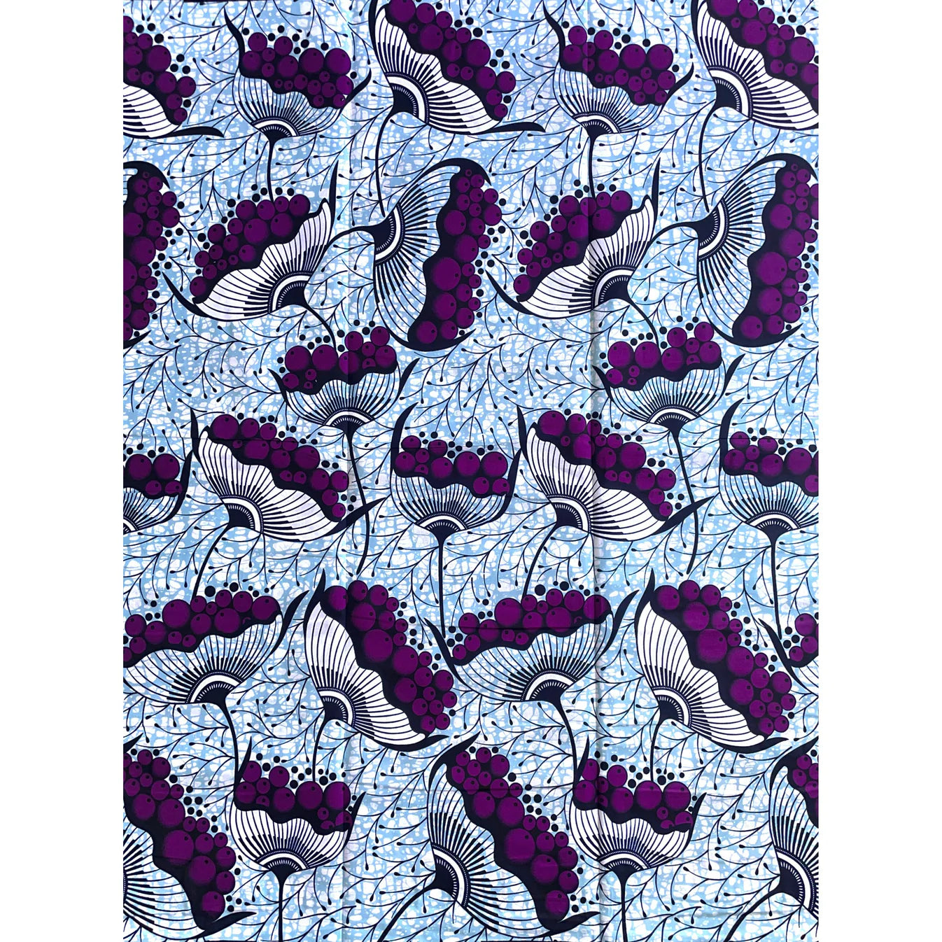 Wax Pagne Africain VIOLET / BLEU