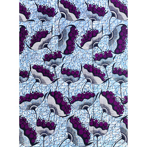 Wax Pagne Africain VIOLET / BLEU
